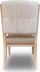 Zinnia - Upholstered Dining Chair (Set of 2) - White Sand, Buttermilk Leather And Dune Chenille