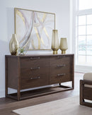 Sol - Six Drawer Acacia Wood Dresser - Brown Spice