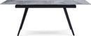 Lucia - Extendable Stone Top Metal Leg Dining Table
