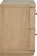 Penny - Two Drawer White Ash Nightstand - Buff Cream