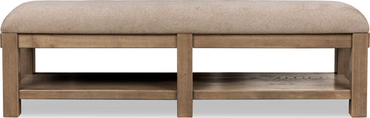 Roycroft - Wooden / Upholstered Bench - Harvest Wood