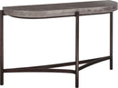 Lyon - Semi Circular Concrete And Metal Console Table