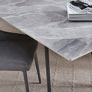 Lucia - Extendable Stone Top Metal Leg Dining Table