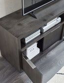 Oxford - Solid Wood 74" Media Console - Basalt Gray