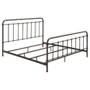  Coaster Furniture Livingston 300399KE Metal Eastern King Open Frame Bed - Dark Bronze IMAGE 1