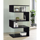 Coaster Furniture Emelle 800340 63-inch 4-shelf Glass Panel Bookshelf - Black IMAGE 7