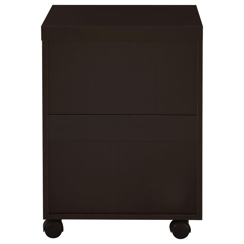 Coaster Furniture Skylar 800894 3-Drawer Home Office Mobile File Cabinet - Cappuccino IMAGE 7