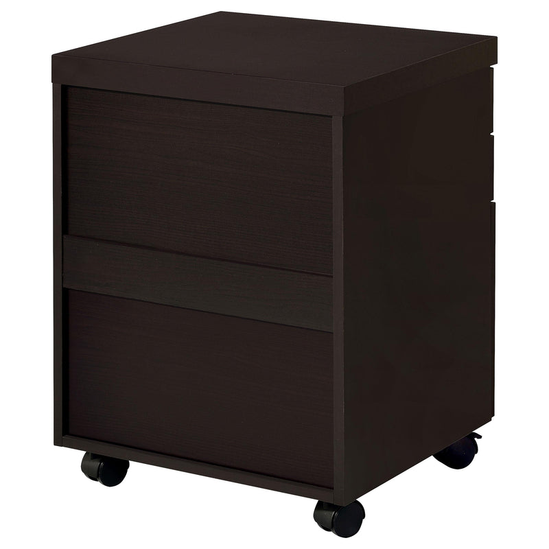 Coaster Furniture Skylar 800894 3-Drawer Home Office Mobile File Cabinet - Cappuccino IMAGE 8