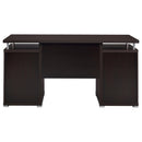 Coaster Furniture Tracy 800107 55-inch 2-Drawer Office Computer Desk - Cappuccino IMAGE 7