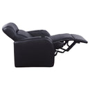 Coaster Furniture Cyrus 600001 Upholstered Track Arm Recliner - Black IMAGE 7