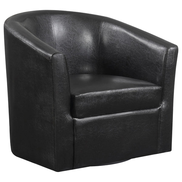 Coaster Furniture Stationary Leather Look Accent Chair 902098 IMAGE 1