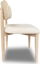 Zinnia - Wood Back Dining Chair (Set of 2) - White Sand And Dune Chenille