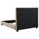Coaster Furniture Chloe 300007Q Upholstered Queen Panel Bed - Oatmeal IMAGE 3