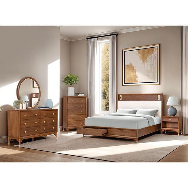  Furniture of America Hepburne FM74000WN-Q-ST-4PC 6 pc Queen Storage Bedroom Set IMAGE 1