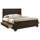 Coaster Furniture Kauffman 204390KE Wood Eastern King Storage Panel Bed - Dark Cocoa IMAGE 4