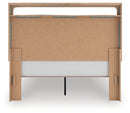 Kinlanni - 3 Pc. - Queen Upholstered Panel Bed With Roll Slats, Dresser And Mirror - Tan