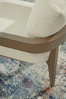 Serene Bay - Arm Chair With Cushion (Set of 2) - Dark Brown / White