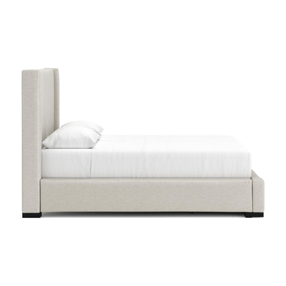 Brozmont - Queen Upholstered Storage Bed - Oatmeal