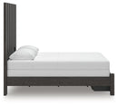 Fraluna - 3 Pc. - Queen Panel Storage Bed, Dresser And Mirror - Charcoal