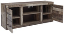 Derekson - LG TV Stand With Fireplace Option - Multi Gray