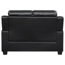 Coaster Furniture Finley Stationary Leatherette Loveseat 506552 IMAGE 5