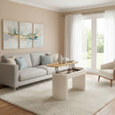 Oskar - Lift Top Console Table - Barley / Off-White