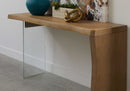 One - Live Edge White Oak And Glass Table