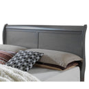  Furniture of America Louis Philippe III King Sleigh Bed CM7866GY-EK-BED IMAGE 2