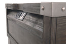 Todoe - Rectangular End Table - Dark Gray