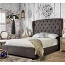  Furniture of America Fontes King Upholstered Panel Bed CM7050GY-EK-BED IMAGE 2