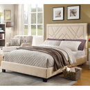  Furniture of America Marianne California King Upholstered Panel Bed CM7433BG-CK-BED IMAGE 1