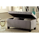 Furniture of America Remi Fabric Storage Ottoman CM-BN6036GY IMAGE 2