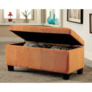  Furniture of America Remi Fabric Storage Ottoman CM-BN6036OR IMAGE 2