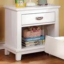  Furniture of America Colin 1-Drawer Kids Nightstand CM7909WH-N IMAGE 1