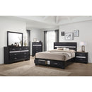 Coaster Furniture Miranda 206361KW 51-inch Wood California King Storage Panel Bed - Black IMAGE 7