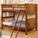  Furniture of America Kids Beds Bunk Bed CM-BK602T-OAK-BED IMAGE 1
