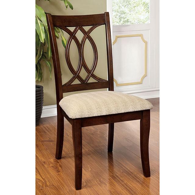 Furniture of America Round Carlisle Dining Table with Pedestal Base CM3778RT-TABLE IMAGE 4