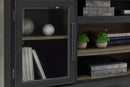 Foyland - XL TV Stand w/Fireplace Option - Black / Brown