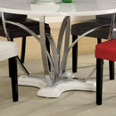  Furniture of America Round Belliz Dining Table with Pedestal Base CM3177WH-T IMAGE 2