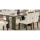  Furniture of America Luminar Dining Table with Glass Top CM3559GY-T IMAGE 2