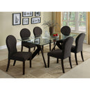  Furniture of America Grand View I Dining Table with Glass Top & Pedestal Base CM3425T-TABLE IMAGE 5
