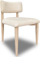 Zinnia - Wood Back Dining Chair (Set of 2) - White Sand And Dune Chenille