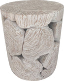 One - Teak Slice Round End Table