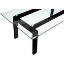  Furniture of America Phyllis Dining Table with Glass Top CM3462T-TABLE IMAGE 3