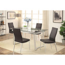  Furniture of America Miriam Dining Table with Glass Top CM3383T-TABLE IMAGE 4