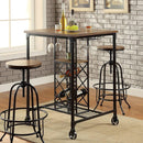  Furniture of America Square Silvia I Pub Height Dining Table with Trestle Base CM3803BT IMAGE 1