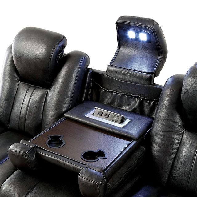 Furniture of America Zaurak Power Leatherette Recliner CM6291-CH IMAGE 2
