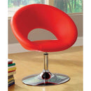  Furniture of America Faliro Swivel Leather Look Accent Chair CM-AC6915-RD IMAGE 2