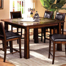  Furniture of America Square Living Stone III Counter Height Dining Table with Marble Top CM3590PT IMAGE 1