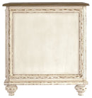 Realyn - Chair Side End Table - Insert Mirror - White / Brown